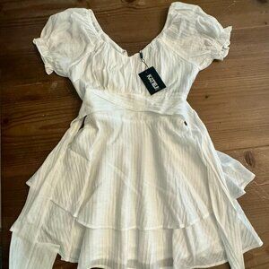 NEW WITH TAGS - White Katie J Junior Delilah Dress XS